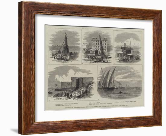 Removal of Another Obelisk from Alexandria, for Transport to New York-Thomas Harrington Wilson-Framed Giclee Print