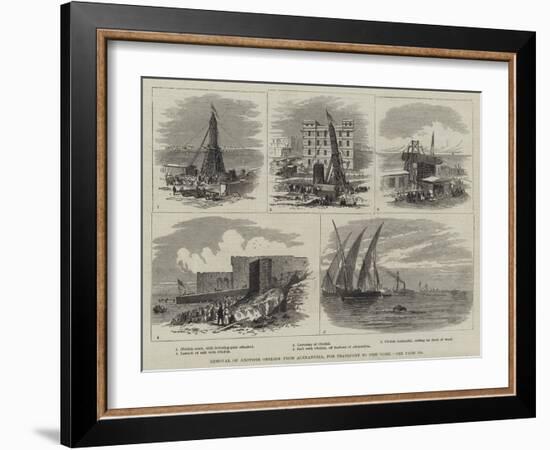 Removal of Another Obelisk from Alexandria, for Transport to New York-Thomas Harrington Wilson-Framed Giclee Print