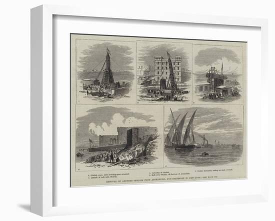 Removal of Another Obelisk from Alexandria, for Transport to New York-Thomas Harrington Wilson-Framed Giclee Print