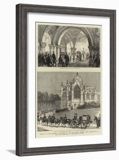 Removal of the Remains of Napoleon III and the Prince Imperial from Chislehurst to the New Mausoleu-null-Framed Giclee Print