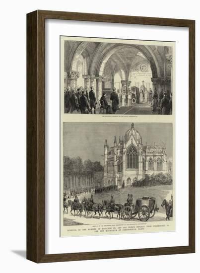 Removal of the Remains of Napoleon III and the Prince Imperial from Chislehurst to the New Mausoleu-null-Framed Giclee Print