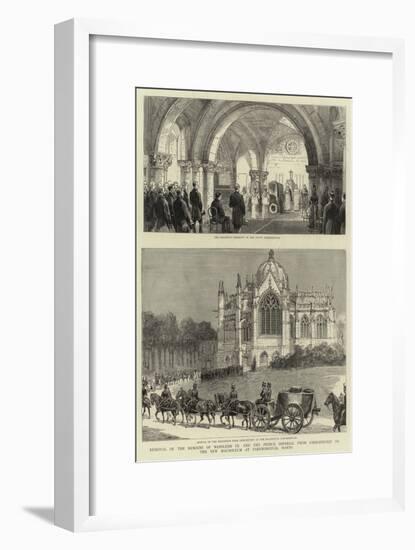 Removal of the Remains of Napoleon III and the Prince Imperial from Chislehurst to the New Mausoleu-null-Framed Giclee Print