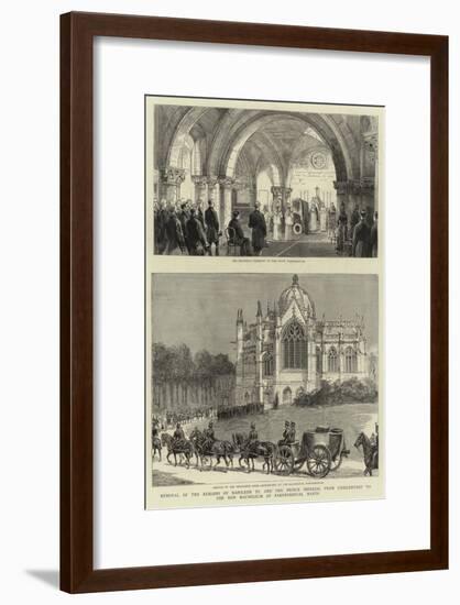 Removal of the Remains of Napoleon III and the Prince Imperial from Chislehurst to the New Mausoleu-null-Framed Giclee Print