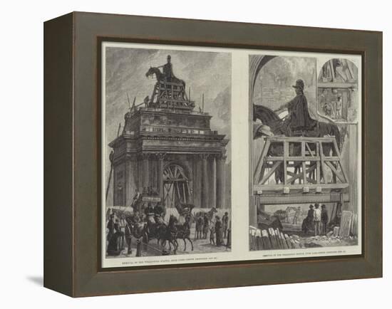 Removal of the Wellington Statue-Johann Nepomuk Schonberg-Framed Premier Image Canvas