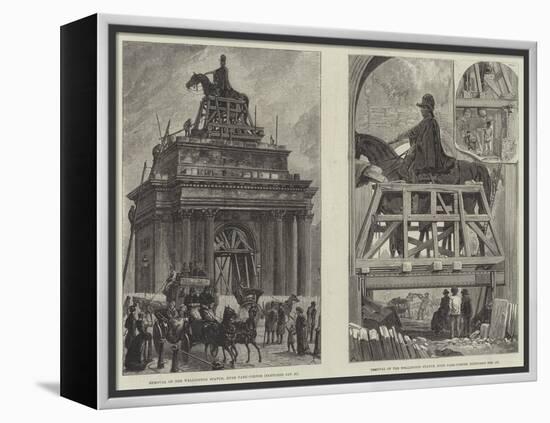 Removal of the Wellington Statue-Johann Nepomuk Schonberg-Framed Premier Image Canvas