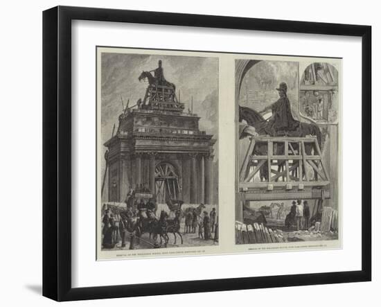 Removal of the Wellington Statue-Johann Nepomuk Schonberg-Framed Giclee Print