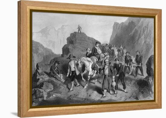 Removal of Wounded Soldiers from the Field of Battle, Crimean War-G Greatbach-Framed Premier Image Canvas