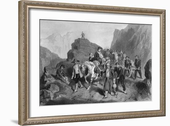 Removal of Wounded Soldiers from the Field of Battle, Crimean War-G Greatbach-Framed Giclee Print