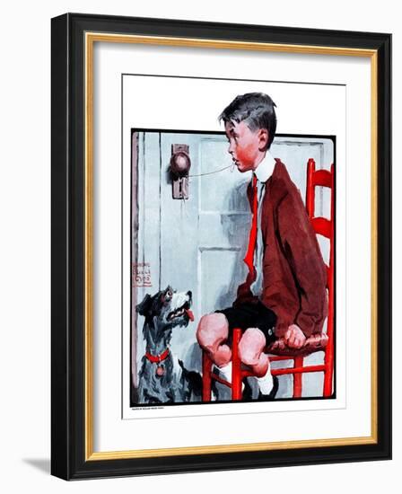 "Removing a Loose Tooth,"August 8, 1925-William Meade Prince-Framed Giclee Print