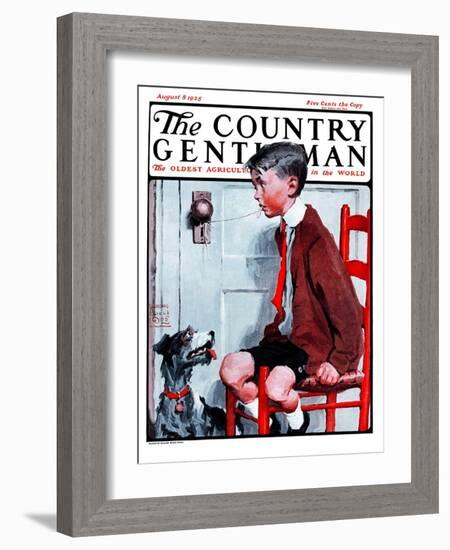 "Removing a Loose Tooth," Country Gentleman Cover, August 8, 1925-William Meade Prince-Framed Giclee Print