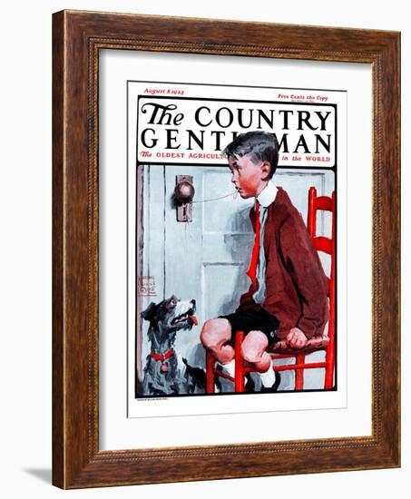 "Removing a Loose Tooth," Country Gentleman Cover, August 8, 1925-William Meade Prince-Framed Giclee Print