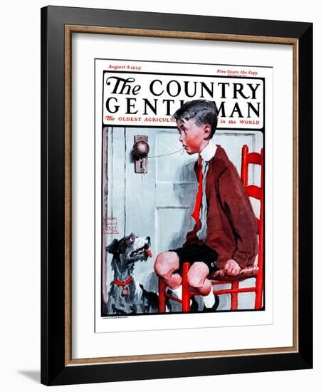 "Removing a Loose Tooth," Country Gentleman Cover, August 8, 1925-William Meade Prince-Framed Giclee Print