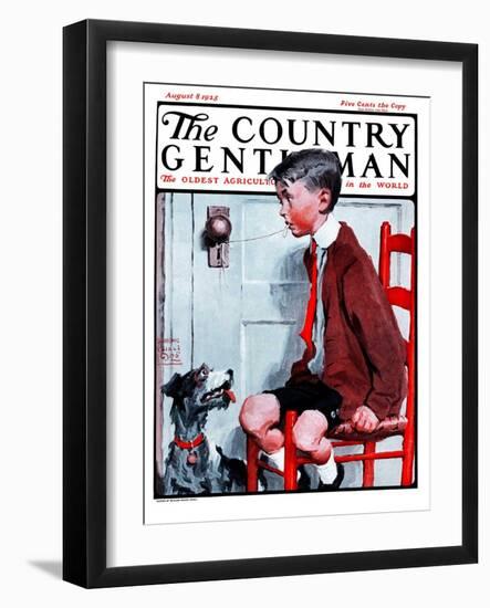 "Removing a Loose Tooth," Country Gentleman Cover, August 8, 1925-William Meade Prince-Framed Giclee Print