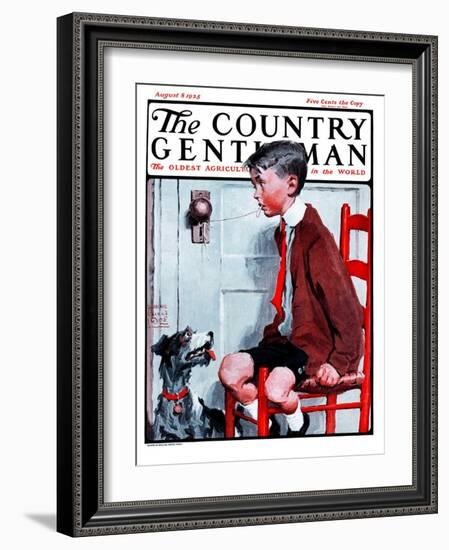 "Removing a Loose Tooth," Country Gentleman Cover, August 8, 1925-William Meade Prince-Framed Giclee Print