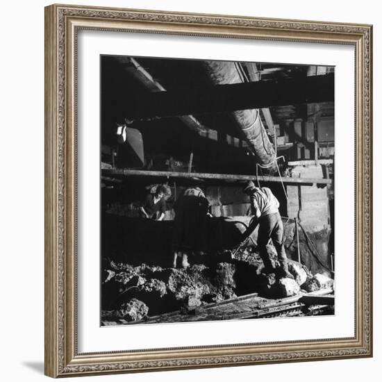 Removing Rock from a Tunnel-Heinz Zinram-Framed Photographic Print