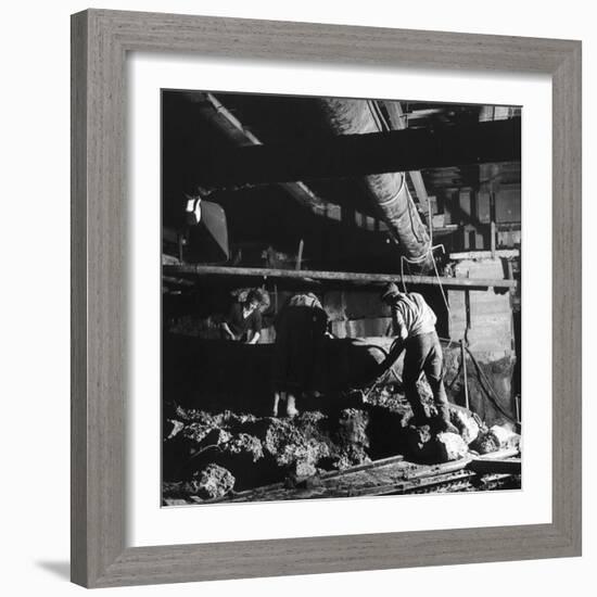 Removing Rock from a Tunnel-Heinz Zinram-Framed Photographic Print