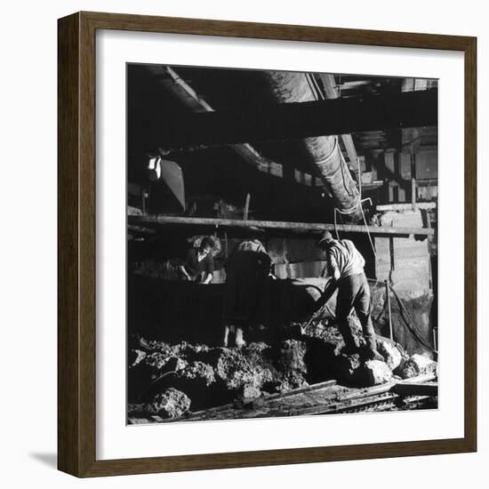 Removing Rock from a Tunnel-Heinz Zinram-Framed Photographic Print