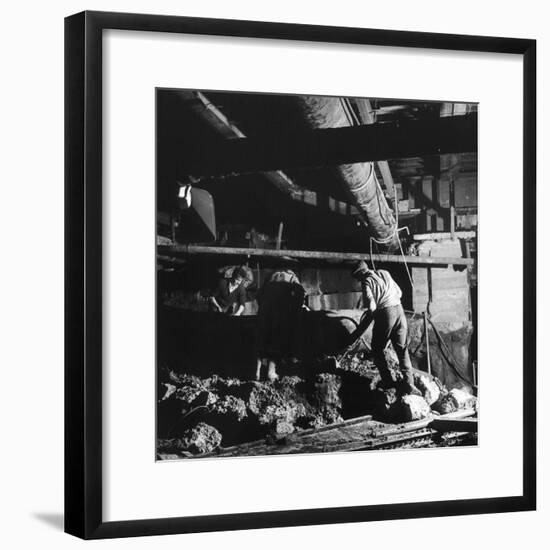 Removing Rock from a Tunnel-Heinz Zinram-Framed Photographic Print