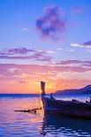 Beautiful Sunrise in Rawai Phuket Island Thailand with Long Tailed Boat Ruea Hang Yao-Remy Musser-Photographic Print