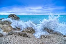 Kathisma Beach, Lefkada, Lefkas Island Greece at Sunset-Remy Musser-Photographic Print