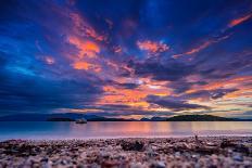 Kathisma Beach, Lefkada, Lefkas Island Greece at Sunset-Remy Musser-Photographic Print