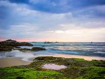 Beautiful Sunrise in Rawai Phuket Island Thailand with Long Tailed Boat Ruea Hang Yao-Remy Musser-Photographic Print