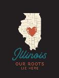 Our Roots Lie Here Texas Map-Ren Lane-Art Print