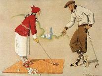 Golf, Female, 1930-Ren? Vincent-Framed Giclee Print