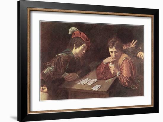 Renaissance Card Game, Painting-null-Framed Art Print