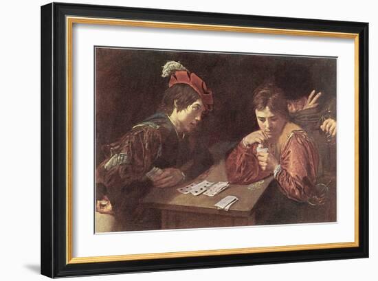 Renaissance Card Game, Painting-null-Framed Art Print