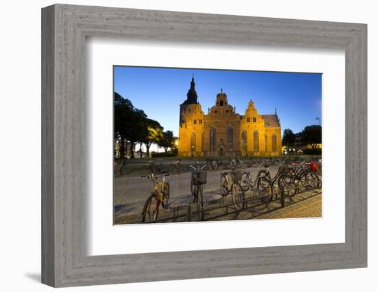 Renaissance Church of Trefaldighetskyrkan at Night, Kristianstad, Skane, South Sweden, Sweden-Stuart Black-Framed Photographic Print