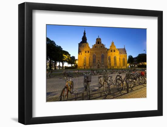 Renaissance Church of Trefaldighetskyrkan at Night, Kristianstad, Skane, South Sweden, Sweden-Stuart Black-Framed Photographic Print