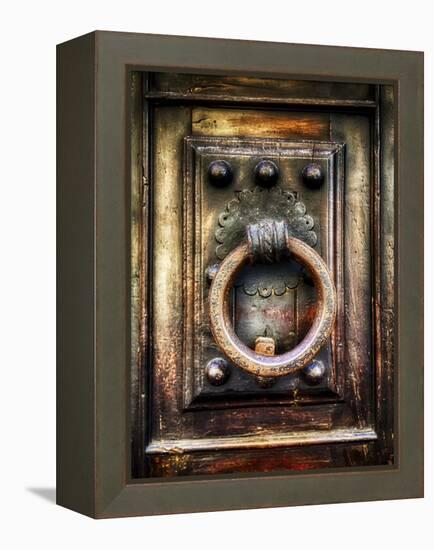 Renaissance Door Knocker in Florence-George Oze-Framed Premier Image Canvas