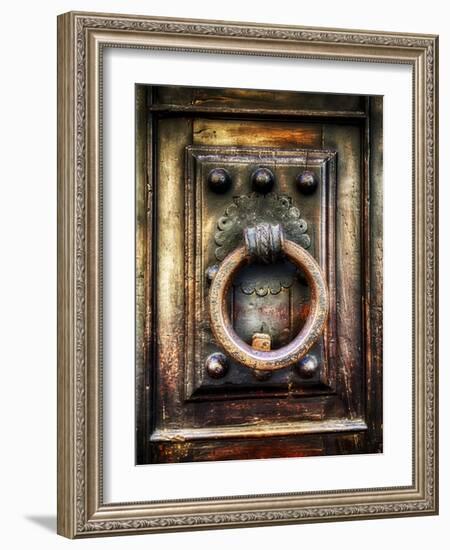 Renaissance Door Knocker in Florence-George Oze-Framed Photographic Print