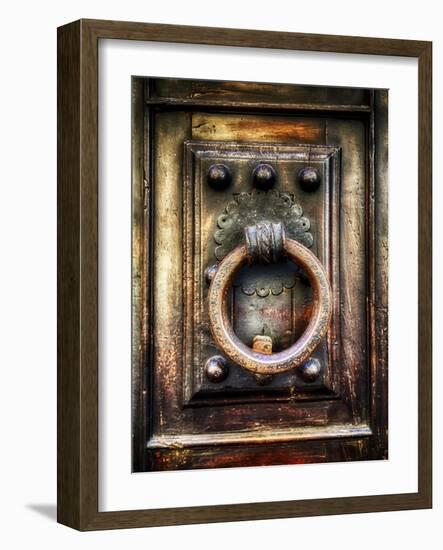 Renaissance Door Knocker in Florence-George Oze-Framed Photographic Print