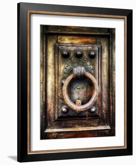 Renaissance Door Knocker in Florence-George Oze-Framed Photographic Print