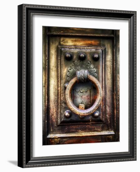 Renaissance Door Knocker in Florence-George Oze-Framed Photographic Print