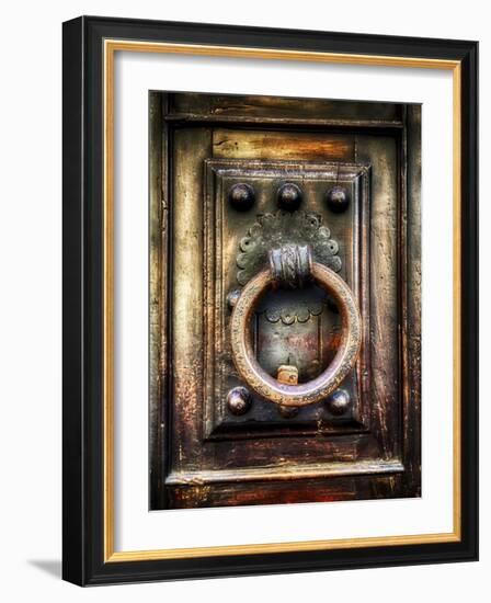 Renaissance Door Knocker in Florence-George Oze-Framed Photographic Print