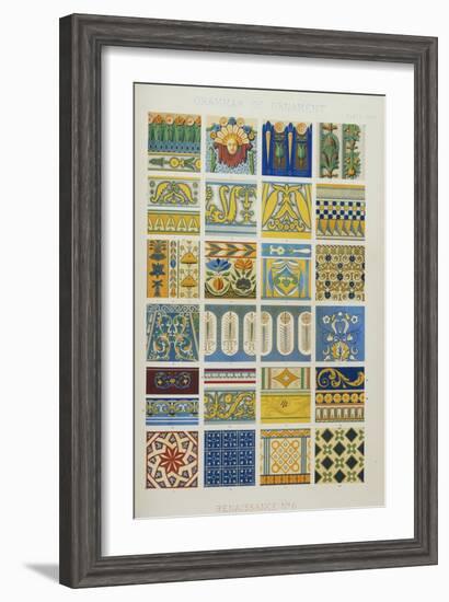 Renaissance No 6, Plate Lxxix from 'The Grammar of Ornament'-Owen Jones-Framed Giclee Print