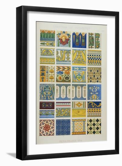 Renaissance No 6, Plate Lxxix from 'The Grammar of Ornament'-Owen Jones-Framed Giclee Print