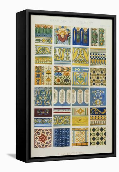 Renaissance No 6, Plate Lxxix from 'The Grammar of Ornament'-Owen Jones-Framed Premier Image Canvas