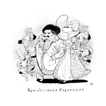 Renaissance Paparazzi - New Yorker Cartoon' Premium Giclee Print - Steve  Brodner 
