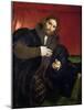 Renaissance : Portrait D'homme Tenant Une Griffe D'or (Leonino Brembate ?)- Portrait of a Man with-Lorenzo Lotto-Mounted Giclee Print