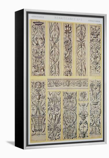 Renaissance Style Decoration, Plate LXXV from Grammar of Ornament-Owen Jones-Framed Premier Image Canvas