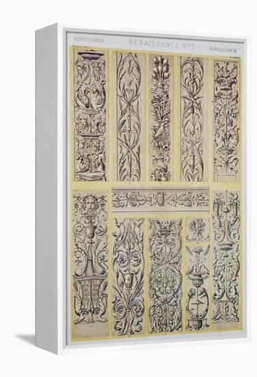 Renaissance Style Decoration, Plate LXXV from Grammar of Ornament-Owen Jones-Framed Premier Image Canvas