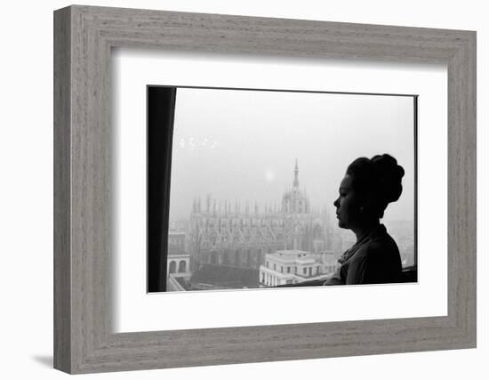 Renata Scotto by the Window-Mario de Biasi-Framed Photographic Print