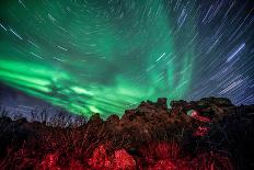 Northern Light or Aurora Borealis Nellim Near Inari Lake Lapland Finland-Renato Granieri-Photographic Print