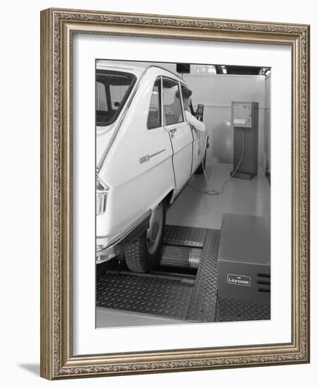 Renault 16 Tl Automatic on a Laycock Brake Testing Machine, Sheffield, 1972-Michael Walters-Framed Photographic Print