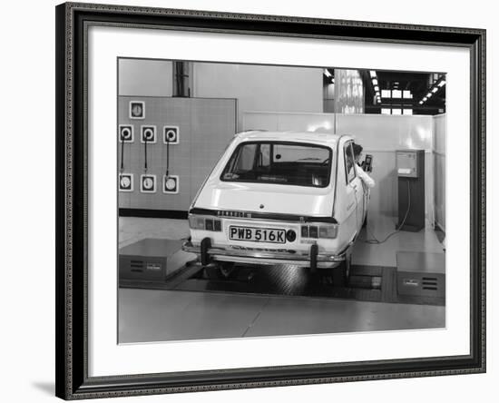 Renault 16 Tl Automatic on a Laycock Brake Testing Machine, Sheffield, 1972-Michael Walters-Framed Photographic Print