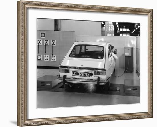 Renault 16 Tl Automatic on a Laycock Brake Testing Machine, Sheffield, 1972-Michael Walters-Framed Photographic Print